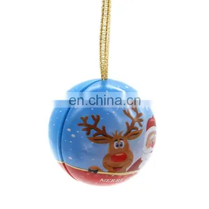 Empty Ball Shape of Tin Box for Christmas Gift Wholesale thumbnail-5