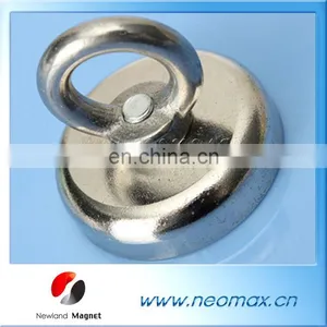 D60mm * 50mm Neodymium Iron Boron Strong Magnet Circular Rings Salvage 98kg Hook thumbnail-1