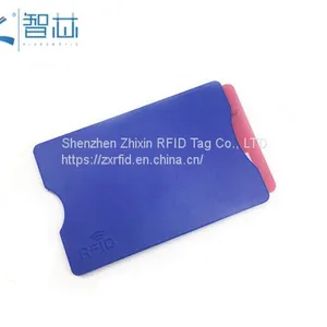 High Quality ABS RFID Blocking Card Holder Protector,Paper RFID Blocking Sleeve,Plastic RFID Blocking Sleeve thumbnail-1