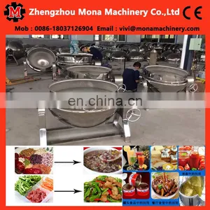 Jacketed Cooking Kettle With Agitator/Gas Heating Sugar Cooker With Good Quality thumbnail-2