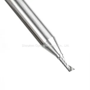 Carbide CNC Spiral 'O' Single Flute, Aluminum Cutting 2.5 Dia x 6 x 6 Shank x 64mm Long Up-Cut Router Bit thumbnail-2