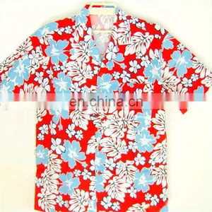 Blue 100% Cotton Short Sleeve Hawaiian Shirt in Holiday thumbnail-2
