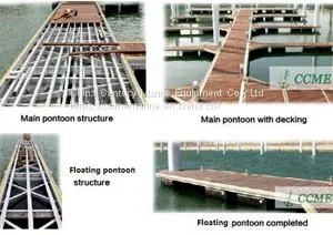 Marina Floating Pontoon Floating Dock Module Floating Dock Floating Bridge thumbnail-2
