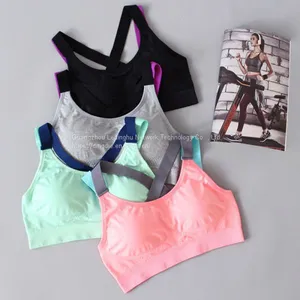 No Steel Mesh Mesh Stitching Back Sports Bra, Quick-dry Shock-proof Large Size Fitness Yoga Running Sports Underwear thumbnail-4