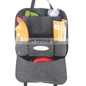 Factory Sell 6 Pockets Felt Car Seat Back Storage Bag With Customized Logo thumbnail-4