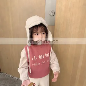 4781/Hot Selling Thicken Fashion Waistcoat High Quality Girl Kids Warm Winter Knit Vest thumbnail-3