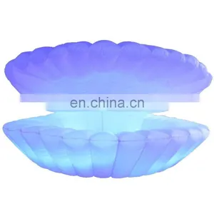 Giant Shape Model Inflatable White Seashell Decoration With Colorful LED Lighting thumbnail-1