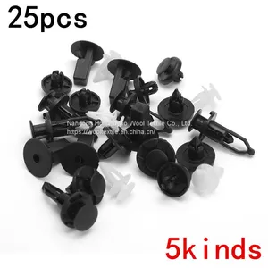 25pcs Plastic Rivet Fasteners Five Kinds Toyota Honda Auto Plastic Clips thumbnail-1