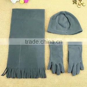 2016 Fashion Two-pieces Poral Fleece Hat & Scarf & Glove Sets thumbnail-2