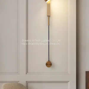 Modern Led Wall Lamp For Bedroom Bedside Lamp Wall Decoration Living Room Sconce With Switch Knob Dimming Wall Lights Gold Black thumbnail-1