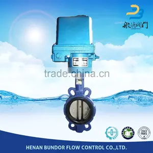 CI/DI DN300 Quick Switch Electric Motorized Wafer Type Butterrfly Valve With Flange Connection thumbnail-4
