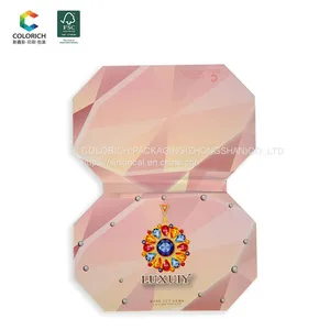 Diy Eyeshadow Palette Phone Custom Empty Magnetic Makeup Folding Cardboard Container Packaging Box Anylady Eye Shadow Palette thumbnail-1