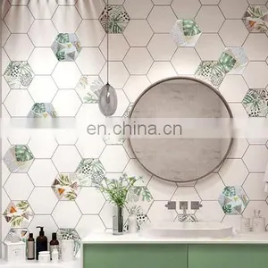 Nordic Greenery is Small Hexagonal Tile Chromatic Kitchen Balcony is Slippery Floor Tile thumbnail-1