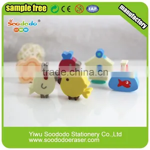 Cute Extruded Rubber Erasers for Office Stationery thumbnail-1