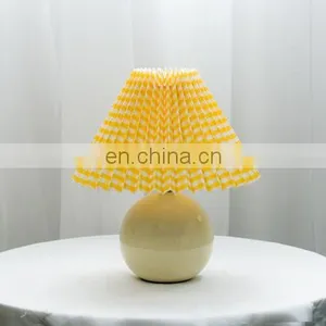 Art Decor Dining Desk Light Fabric European Hotel Living Room Bedside Table Lamps thumbnail-4