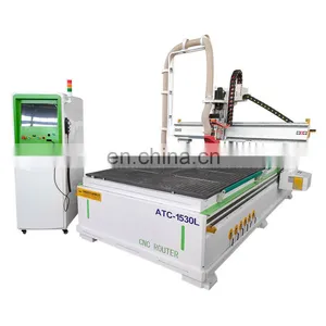 Working MDF Milling Wood Engraving Multifunctional Door Furniture Working Straight Line ATC CNC Router Machine thumbnail-1