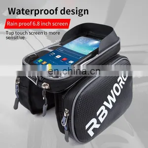 Waterproof Bike Phone Front Frame Bag Case Holder Cycling Top Tube Frame Bag Unisex thumbnail-2