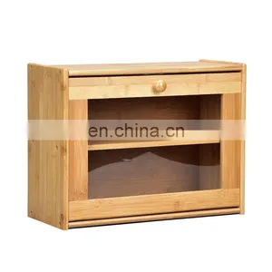 Customization Kitchen Multifunction Natural Bamboo Fiber Bread Storage Box Pantry Organizer Home Storage & Organization thumbnail-4