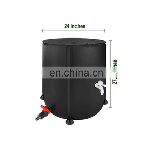 55 Gallon Green Plastic Pvc Tarpaulin Rain Barrel Watering System With Accessories thumbnail-4