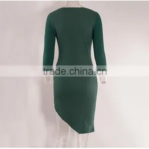 Ladies Fashion Dress Long Sleeves Casual Dress Sex Evening Dress thumbnail-3