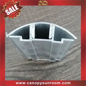 Excellent Aluminum Buckle Snap Connector Profile for Hollow Polycarbonate pc Sheet for Sale thumbnail-5