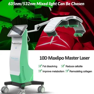 Top Sales 532nm Green Light 635 Red Light Therapy Laser Machine10d Maxlipo Master System Lipolaser for Body Shape Slimming thumbnail-2