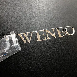 Custom Logo 3d Embossed Label Decals Metallic Sticker Waterproof Luxury Gold Foil Transfer Metal Nickel Stickers thumbnail-5