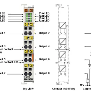 BECKHOFF EL4008 EtherCAT 8 Channel Analog Output Module 0-10V Industrial Automation I/O Terminal thumbnail-2