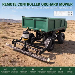 Robotic Remote Control Lawn Mower With Adjustable Cutting Height for Agricultural and Landscaping Use thumbnail-1