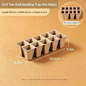 96-Cell Seedling Tray Compostable Pulp Fiber Seed Germination Tray no Plastic thumbnail-1