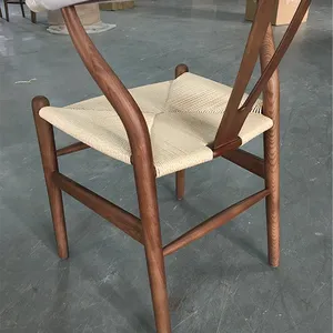 Black Wood Wishbone Chair Hans j Wegner Style Wishbone Chair Light Wood Wishbone Chairs thumbnail-3