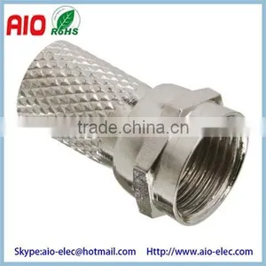 Premium F Male Type Ends Connectors Satellite Coax RG6 Twist on Screw thumbnail-1