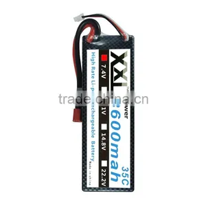 XXL High Discharge Rate 35C 3600mah 7.4V Lipo Battery for rc Hobby thumbnail-1