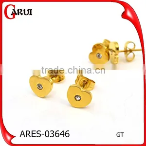 New Gold Plated Jewelry 316l Stainless Steel Jewelry Gold Earrings thumbnail-1