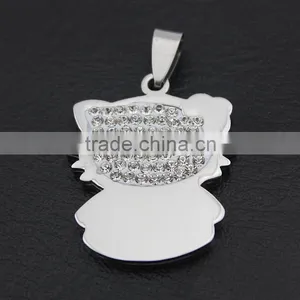High-grade Stainless Steel Pendants Cat Necklace Cartoon Necklace Wholesale thumbnail-5