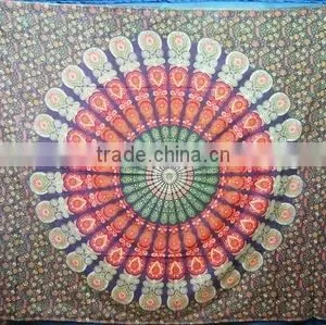 WHOLESALE MANDALA ROUND TAPESTRY WONDERFUL PRINT COTTON BEDSHEET thumbnail-5