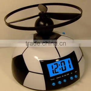 Funny Creative Toy With Clock Lazy Helicopter Clock Backlight Flying Alarm Clock thumbnail-1