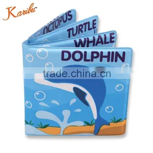 PM2350 Waterproof Kids Bath Squeaky Book Colorful Printing PVC Baby Bath Book thumbnail-1