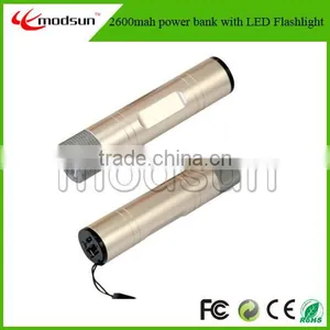 2600mah Power Bank With LED Flashlight. ,colorful Universal Portable 2600mAh Power Bank (MPB270) thumbnail-1