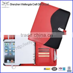 2016 Hot Sell Leather 6 Ring Binder Notebook With Power Bank & Usb Disk Quality Choice thumbnail-1