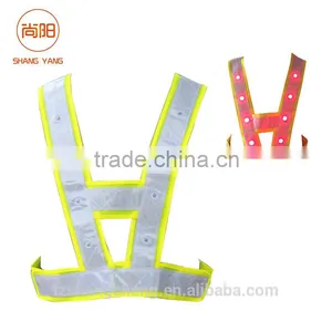Reflectice V Shape Flashing LED Safety Vest for Security Traffic thumbnail-1