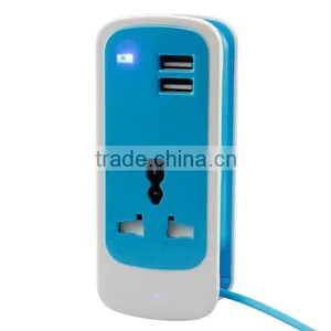 3 in 1 Dual USB Universal Socket Mini Home Travel Charger thumbnail-2