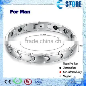 Stainless Steel Men Bracelet Positive Energy Bracelets With Magnetic Bracelet Quality Choice thumbnail-1