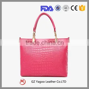 Wholesale Professional Croco PU Lady Handbag / Woman Handbag for Office and Shopping Most Popular Supplier's Ch thumbnail-3