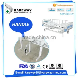 China Supplier Medical Equipments Manual Hospital Abs Three Crank Manual Medical Bed thumbnail-4