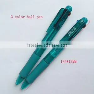 Transparent Three Colors Plastic Promotional Pen thumbnail-1