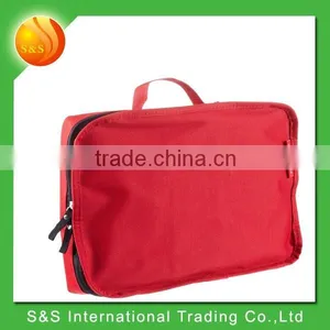 Solid Red Foldable Wheeled Portable Large Capacity Shopping Bag thumbnail-2