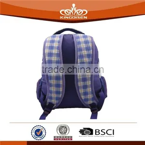 Trendy Plaid School Bags Backpack for Teens thumbnail-3