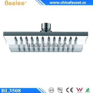 8 Inch Chrome Brass Shower Bathroom Square Waterfall Shower Head thumbnail-1