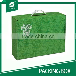 CORRUGATED GIFT HANDLE CARTON BOX CUSTOM PRINTING thumbnail-1